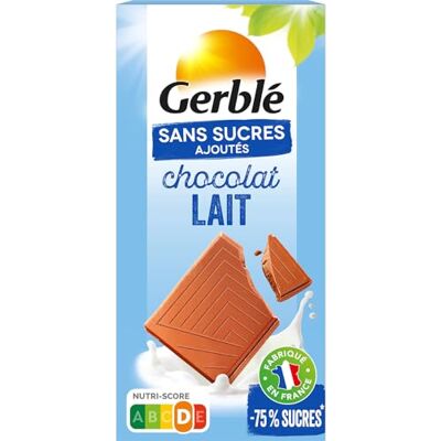 Gerblé – Tablette Chocolat au Lait – Sans Sucres Ajoutés – Chocolat Fondant Riche en Cacao – Cacao Durable – Sans Huile de Palme – 80 g - Publicité Gerblé – Tablette Chocolat au Lait – Sans Sucres Ajoutés – Chocolat Fondant Riche en Cacao – Cacao Durable – Sans Huile de Palme – 80 g - Publicité