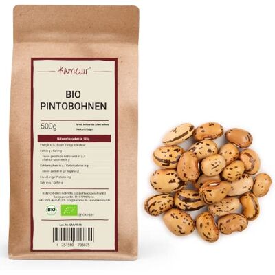 Kamelur 500g de haricots secs Pinto BIO haricots caillettes BIO sans additifs haricots secs légumineuses en emballage biodégradable - Publicité Kamelur 500g de haricots secs Pinto BIO haricots caillettes BIO sans additifs haricots secs légumineuses en emballage biodégradable - Publicité