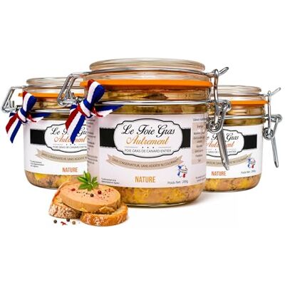 Relais Gourmet Foie Gras de Canard Entier Nature – Lot 3 Pots 200 g Spécialité Artisanale Française 100% Naturel, Sans Conservateurs, Additifs ni Colorants Apéritifs, Cadeau, Fêtes, Noël - Publicité Relais Gourmet Foie Gras de Canard Entier Nature – Lot 3 Pots 200 g Spécialité Artisanale Française 100% Naturel, Sans Conservateurs, Additifs ni Colorants Apéritifs, Cadeau, Fêtes, Noël - Publicité