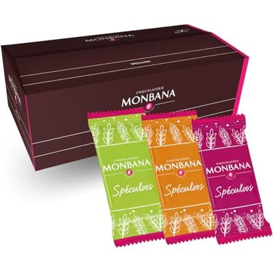 PRO DISTRI MONBANA Carton de 300 Spéculoos Biscuits de 6g emballés individuellement à offrir à vos invités ou à déguster en toute intimité autour d'un café ou une boisson gourmande - Publicité PRO DISTRI MONBANA Carton de 300 Spéculoos Biscuits de 6g emballés individuellement à offrir à vos invités ou à déguster en toute intimité autour d'un café ou une boisson gourmande - Publicité