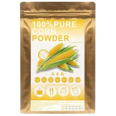 Plant Gift 100% Pure Corn Powder 玉米粉 Poudre naturelle, excellente saveur pour boissons, smoothies, yaourt, torréfaction, biscuits, gâteaux et boissons, poudre non génétiquement modifiée 100g / 3.25oz - Publicité Plant Gift 100% Pure Corn Powder 玉米粉 Poudre naturelle, excellente saveur pour boissons, smoothies, yaourt, torréfaction, biscuits, gâteaux et boissons, poudre non génétiquement modifiée 100g / 3.25oz - Publicité