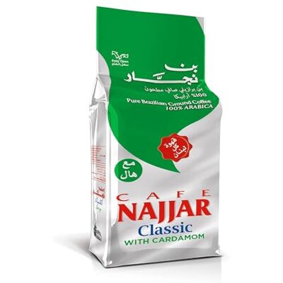 Najjar Café Classic Café Moulu Fin Aromatisé avec du Cardamome 200 g - Publicité Najjar Café Classic Café Moulu Fin Aromatisé avec du Cardamome 200 g - Publicité