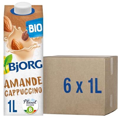 BJORG Boisson Végétale Amande Cappuccino Bio 6 x 1 L 100% végétal Sans Sucre Ajouté Pauvre en matières grasses Sans Lactose - Publicité BJORG Boisson Végétale Amande Cappuccino Bio 6 x 1 L 100% végétal Sans Sucre Ajouté Pauvre en matières grasses Sans Lactose - Publicité