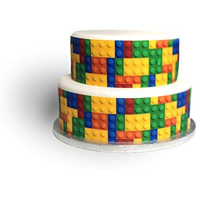 Top That Feuille de décoration comestible colorée avec bordure en brique – Parfait pour décorer de grands gâteaux – Facile à utiliser - Publicité Top That Feuille de décoration comestible colorée avec bordure en brique – Parfait pour décorer de grands gâteaux – Facile à utiliser - Publicité