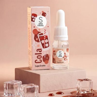 Super Streusel SuperAroma Cola Arôme non sucré pour la pâtisserie pour gâteaux, muffins, biscuits, crème et desserts, végétalien, pour la pâtisserie, facile à doser (10 ml) - Publicité Super Streusel SuperAroma Cola Arôme non sucré pour la pâtisserie pour gâteaux, muffins, biscuits, crème et desserts, végétalien, pour la pâtisserie, facile à doser (10 ml) - Publicité