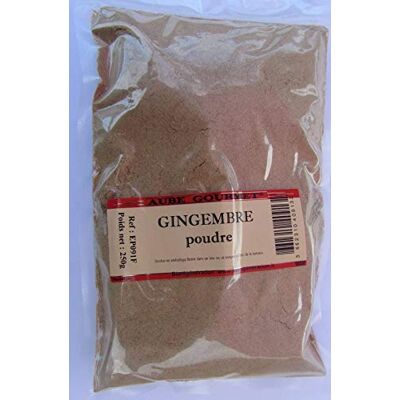 Aube Gourmet Gingembre séché en poudre en sachet de 250 grammes - Publicité Aube Gourmet Gingembre séché en poudre en sachet de 250 grammes - Publicité