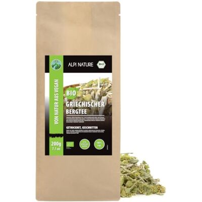 Alpi Nature Thé de Montagne Grec BIO 200g, Herbe de Montagne Grecque Séchée, Thé de Sidérite, Tiges de Fleurs Coupées - Publicité Alpi Nature Thé de Montagne Grec BIO 200g, Herbe de Montagne Grecque Séchée, Thé de Sidérite, Tiges de Fleurs Coupées - Publicité