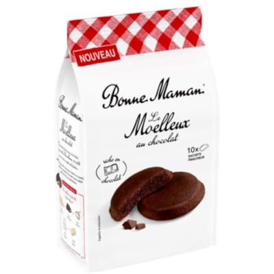 Bonne Maman Le Moelleux au Chocolat Le sachet de 10 unités, 300g - Publicité Bonne Maman Le Moelleux au Chocolat Le sachet de 10 unités, 300g - Publicité