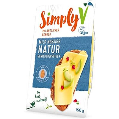 Simply V Genießerscheiben Natur (Alternative végane au fromage) 150g x 6 (900g) - Publicité Simply V Genießerscheiben Natur (Alternative végane au fromage) 150g x 6 (900g) - Publicité