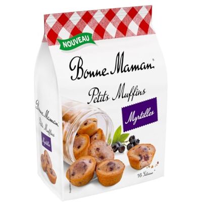 Bonne Maman Petits Muffins Myrtilles Confites 16 Gâteaux Recette Authentique 235 G - Publicité Bonne Maman Petits Muffins Myrtilles Confites 16 Gâteaux Recette Authentique 235 G - Publicité
