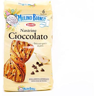 Mulino Bianco Biscuits Nastrine Cioccolato au goût délicat de poire Snack sucré pour 240 g - Publicité Mulino Bianco Biscuits Nastrine Cioccolato au goût délicat de poire Snack sucré pour 240 g - Publicité