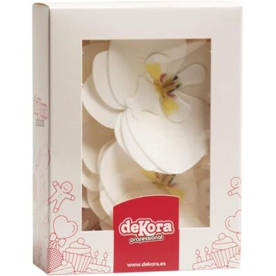 dekora – Fleurs Comestibles pour Gâteau, 10 Gaufrettes Orchidées blanches 8.5 x 7.5 cm, sans sucre, sans gluten, sans lactose, Décoration Gâteau pour Anniversaire, Mariage, Baptême - Publicité dekora – Fleurs Comestibles pour Gâteau, 10 Gaufrettes Orchidées blanches 8.5 x 7.5 cm, sans sucre, sans gluten, sans lactose, Décoration Gâteau pour Anniversaire, Mariage, Baptême - Publicité