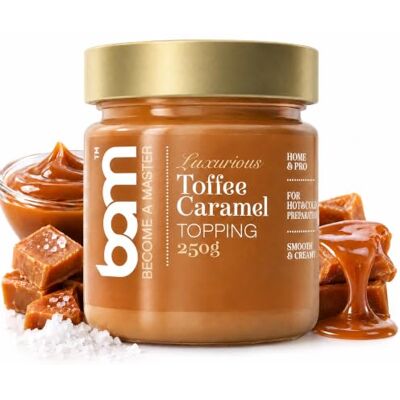 BAM Topping pour Gâteaux – Sauce Dessert à la Texture Crémeuse – Idéal pour Glaces, Crêpes, Pancakes, Fruits et Gâteaux, Toffee caramel - Publicité BAM Topping pour Gâteaux – Sauce Dessert à la Texture Crémeuse – Idéal pour Glaces, Crêpes, Pancakes, Fruits et Gâteaux, Toffee caramel - Publicité