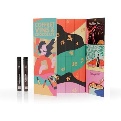 Cuvée Privée Coffret Vin et Chocolat 12 Mini Bouteilles de Vins Français (6cl) et 12 Chocolats Artisanaux Cadeau Gourmand et Raffiné Made in France - Publicité Cuvée Privée Coffret Vin et Chocolat 12 Mini Bouteilles de Vins Français (6cl) et 12 Chocolats Artisanaux Cadeau Gourmand et Raffiné Made in France - Publicité