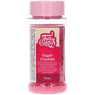 FunCakes colorés Sugar Crystals pour la Décoration de Gâteau, Rose, 80 g - Publicité FunCakes colorés Sugar Crystals pour la Décoration de Gâteau, Rose, 80 g - Publicité