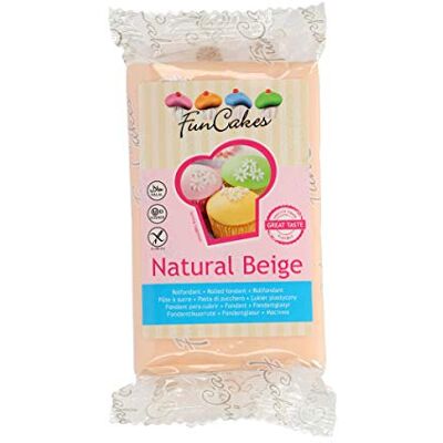 FunCakes Pâte à Sucre Natural Beige Facile à Utiliser Lisse Flexible Doux Décoration de Gâteaux Halal Casher sans Gluten 270 g - Publicité FunCakes Pâte à Sucre Natural Beige Facile à Utiliser Lisse Flexible Doux Décoration de Gâteaux Halal Casher sans Gluten 270 g - Publicité