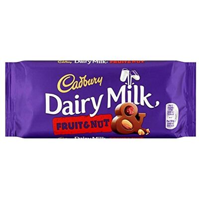 Cadbury Barre de chocolat au lait, aux fruits et aux noix 120 g - Publicité Cadbury Barre de chocolat au lait, aux fruits et aux noix 120 g - Publicité