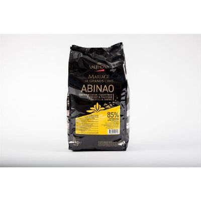 VALRHONA Abinao 85% chocolat noir de couverture Mariage de Grands Crus fèves 3 kg - Publicité VALRHONA Abinao 85% chocolat noir de couverture Mariage de Grands Crus fèves 3 kg - Publicité