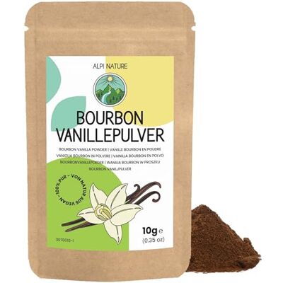 Alpi Nature Vanille en Poudre Bourbon 10g, Gousse de Vanille Bourbon de Madagascar Moulue Qualité A - Publicité Alpi Nature Vanille en Poudre Bourbon 10g, Gousse de Vanille Bourbon de Madagascar Moulue Qualité A - Publicité