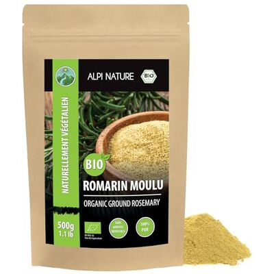 Alpi Nature Romarin BIO Moulu 500g, Feuilles de bio Romarin Séchées et Moulues pour la Cuisine - Publicité Alpi Nature Romarin BIO Moulu 500g, Feuilles de bio Romarin Séchées et Moulues pour la Cuisine - Publicité