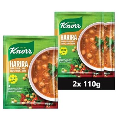 Knorr Halal Soupe Harira (2 Unités (2 x 110g)) - Publicité Knorr Halal Soupe Harira (2 Unités (2 x 110g)) - Publicité