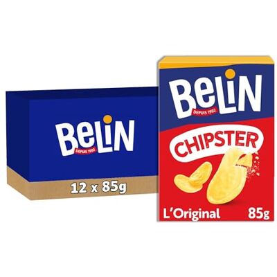 Belin 12 Paquets de Chipster 85g A Partager entre Amis ou en Famille pour les Apéros Fabriqué en France Lot de 12x85g - Publicité Belin 12 Paquets de Chipster 85g A Partager entre Amis ou en Famille pour les Apéros Fabriqué en France Lot de 12x85g - Publicité