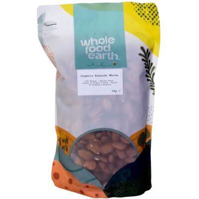 Wholefood Earth Amandes entières bio 1 kg Cru Sans OGM Végan Riche en fibres Source de protéines Certifié biologique - Publicité Wholefood Earth Amandes entières bio 1 kg Cru Sans OGM Végan Riche en fibres Source de protéines Certifié biologique - Publicité