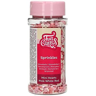 FunCakes Mini Coeurs Rose/Blanc/Rouge: Sprinkles gâteau, Bon Goût, Parfait pour la Décoration de Gâteau, Sprinkles Cupcake. 60 g. Publicité FunCakes Mini Coeurs Rose/Blanc/Rouge: Sprinkles gâteau, Bon Goût, Parfait pour la Décoration de Gâteau, Sprinkles Cupcake. 60 g. Publicité