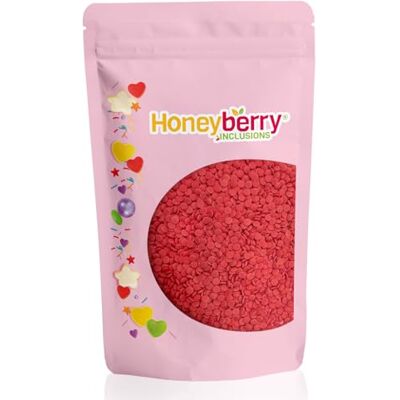 Honeyberry Vermicelles Pâtisserie Naturels et Comestibles 200g – Vermicelles de Sucres Décoratifs Colorés, Idéaux Pour Décorer Gâteaux, Biscuits et Desserts – Produit dans l’UE (Confettis Rouges) - Publicité Honeyberry Vermicelles Pâtisserie Naturels et Comestibles 200g – Vermicelles de Sucres Décoratifs Colorés, Idéaux Pour Décorer Gâteaux, Biscuits et Desserts – Produit dans l’UE (Confettis Rouges) - Publicité