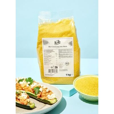 KoRo Semoule de maïs biologique sans gluten 1 kg Fabriquée à partir de 100% de maïs Pour les plats sucrés et salés Vegan Sans gluten - Publicité KoRo Semoule de maïs biologique sans gluten 1 kg Fabriquée à partir de 100% de maïs Pour les plats sucrés et salés Vegan Sans gluten - Publicité