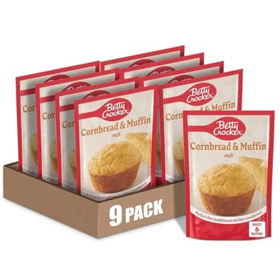 Betty Crocker Muffin Mix, Authentic Corn, 6.5 Ounce (Pack of 9) - Publicité Betty Crocker Muffin Mix, Authentic Corn, 6.5 Ounce (Pack of 9) - Publicité