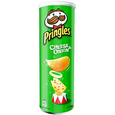 Pringles cheese and onion bote 165 g - Publicité Pringles cheese and onion bote 165 g - Publicité