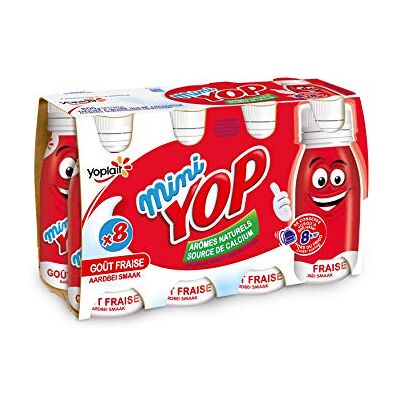 Yoplait Mini Yop Yaourt à boire Fraise 8 x 100 g - Publicité Yoplait Mini Yop Yaourt à boire Fraise 8 x 100 g - Publicité