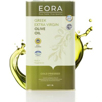 Pure EORA Huile d’Olive Extra Vierge Grecque Premium 3 L (Nouvelle Récolte 25/26) – Haute teneur en polyphénols, extraite à froid, très faible acidité ~0,35% – origine unique IGP Lakonie, Grèce - Publicité Pure EORA Huile d’Olive Extra Vierge Grecque Premium 3 L (Nouvelle Récolte 25/26) – Haute teneur en polyphénols, extraite à froid, très faible acidité ~0,35% – origine unique IGP Lakonie, Grèce - Publicité