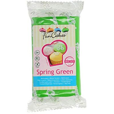 FunCakes Pâte à Sucre Spring Green Facile à Utiliser Lisse Flexible Doux Décoration de Gâteaux Halal Casher sans Gluten 250 g - Publicité FunCakes Pâte à Sucre Spring Green Facile à Utiliser Lisse Flexible Doux Décoration de Gâteaux Halal Casher sans Gluten 250 g - Publicité