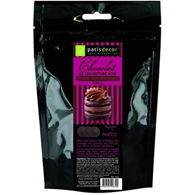 PATISDECOR Chocolat Noir St Dominigue 70% 250 g - Publicité PATISDECOR Chocolat Noir St Dominigue 70% 250 g - Publicité