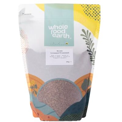 Wholefood Earth Graines de lin brun Sans OGM Produit naturel Végan Sans produits laitiers Sans sucre ajouté 2 kg - Publicité Wholefood Earth Graines de lin brun Sans OGM Produit naturel Végan Sans produits laitiers Sans sucre ajouté 2 kg - Publicité