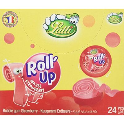 Lutti Présentoir 24 Roll'Up Fraise 700 g - Publicité Lutti Présentoir 24 Roll'Up Fraise 700 g - Publicité