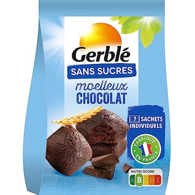 Gerblé - Moelleux Tout Chocolat sans sucre x3 - Snack - Publicité Gerblé - Moelleux Tout Chocolat sans sucre x3 - Snack - Publicité