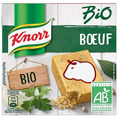 Knorr Bio Bouillon Cubes Saveur Boeuf 6 Cubes 60 g - Publicité Knorr Bio Bouillon Cubes Saveur Boeuf 6 Cubes 60 g - Publicité