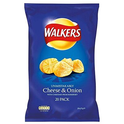 Walkers Crisps Cheese & Onion (20x25g) - Publicité Walkers Crisps Cheese & Onion (20x25g) - Publicité