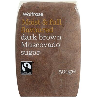 Waitrose Sugar Dark Brown Muscovado 500g - Publicité Waitrose Sugar Dark Brown Muscovado 500g - Publicité