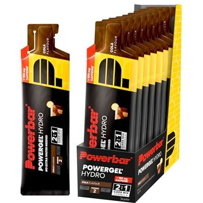 Powerbar PowerGel Hydro Cola 9x67ml Gel énergétique riche en glucides Sodium 100mg de caféine - Publicité Powerbar PowerGel Hydro Cola 9x67ml Gel énergétique riche en glucides Sodium 100mg de caféine - Publicité