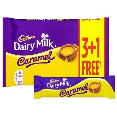 Cadbury Barres de chocolat sans caramel au lait laitier, 148 g - Publicité Cadbury Barres de chocolat sans caramel au lait laitier, 148 g - Publicité