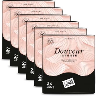 Carte Noire Cafe Moulu "Douceur Intense" Moulu Arabica Café Doux Et Delicat Lot De 12 X 250 G Fabrique En France - Publicité Carte Noire Cafe Moulu "Douceur Intense" Moulu Arabica Café Doux Et Delicat Lot De 12 X 250 G Fabrique En France - Publicité