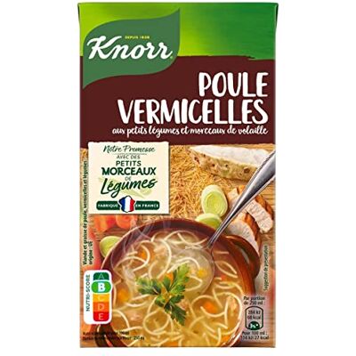 AUCHAN Lot de 3 unités *** KNORR Poule vermicelles aux petits légumes et morceaux de volaille 1l - Publicité AUCHAN Lot de 3 unités *** KNORR Poule vermicelles aux petits légumes et morceaux de volaille 1l - Publicité