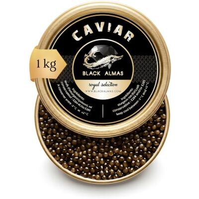 Black Almas Caviar Top selection gold hybride beluga 1 kg - Publicité Black Almas Caviar Top selection gold hybride beluga 1 kg - Publicité
