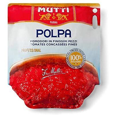 Mutti Pulpe de tomates fine POLPA Doypack 5kg - Publicité Mutti Pulpe de tomates fine POLPA Doypack 5kg - Publicité