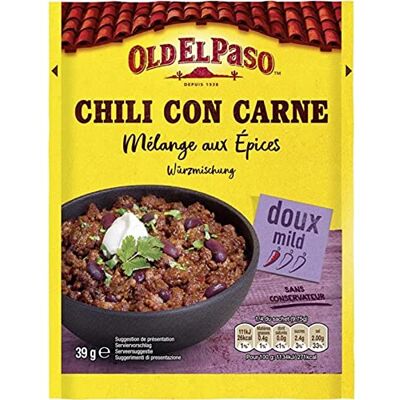 Old El Paso Chili Con Carne Mélange aux Épices Doux 39g (lot de 6) - Publicité Old El Paso Chili Con Carne Mélange aux Épices Doux 39g (lot de 6) - Publicité