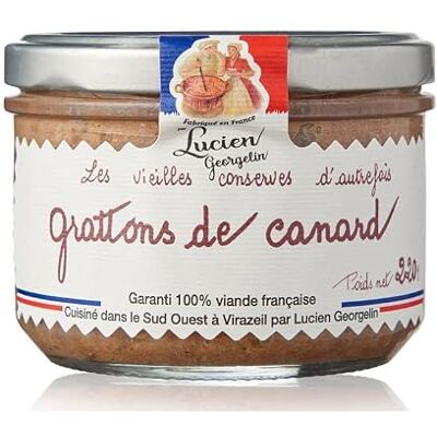 LUCIEN GEORGELIN Grattons de Canard le Bocal de 220g - Publicité LUCIEN GEORGELIN Grattons de Canard le Bocal de 220g - Publicité